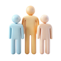Three Dimensional Render of Family Group Team People Figures Representing Unity Togetherness png