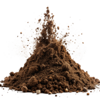 A Stunning Visual of Ground Coffee Beans and Spices Creating a Mountainous Shape with a Whitish Background png