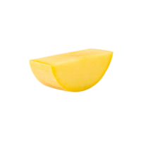 A slice of yellow melon on a black background png