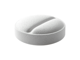 White round tablet with smooth surface and split line png