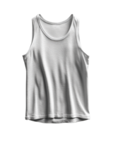 plain white tank top on transparency background, showcasing its soft fabric and casual style. Perfect for summer wear or layering png