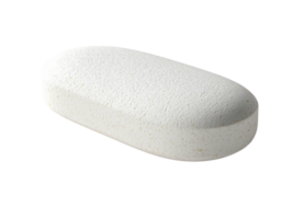 smooth, white, oval shaped sponge with textured surface, ideal for cleaning or beauty applications png