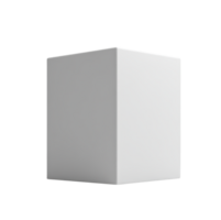 simple white cube on transparency background, perfect for minimalistic design png