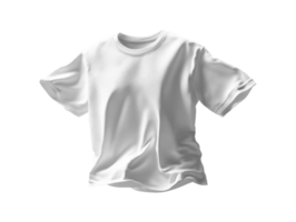 plain white t shirt displayed on transparent background, ideal for mockups and designs png