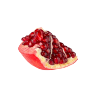 Fresh pomegranate slice with juicy seeds, vibrant red color, and healthy appeal png