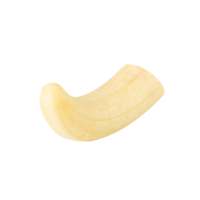 curved, yellow banana piece isolated on transparency background, showcasing its smooth texture and shape png