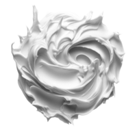 Creamy white swirl of whipped texture on transparency background, perfect for culinary or beauty applications png