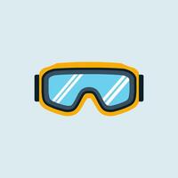 A pair of goggles on a blue background vector