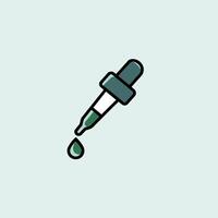 Laboratory Pipette Releasing a Droplet of Liquid with Precision vector