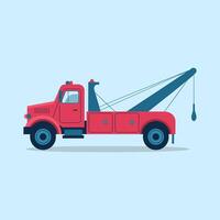 Modern Tow Truck with a Powerful Towing System vector