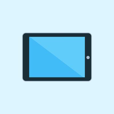 Flat Illustration of a Contemporary Tablet Device