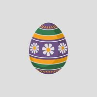 Ornate Easter Egg with Delicate Hand-Drawn Patterns vector