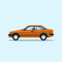 Sleek Modern Sedan Car Isolated on a Plain Background vector