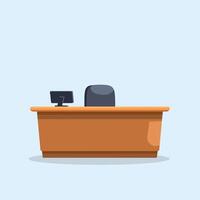 Business Lobby Setup Professional Reception Counter vector