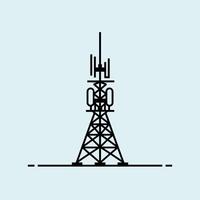 Modern 5G Network Tower Enabling High-Speed Connectivity vector