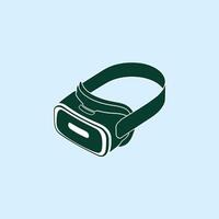 Futuristic VR Headset Representing Advanced Technology vector