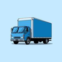 Efficient Box Truck Designed for Secure Cargo Transport vector