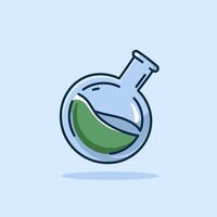 Classic Round-Bottom Flask Used in Scientific Experiments vector