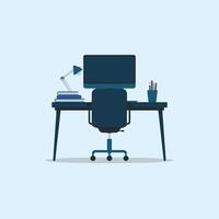Sleek and Stylish Office Setup with Ergonomic Design vector