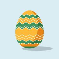 Easter Egg with Floral and Geometric Patterns vector