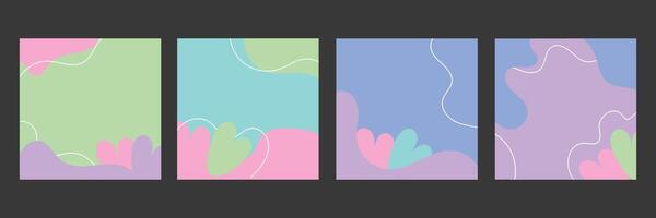 Abstract colorful backgrounds with pastel colors vector
