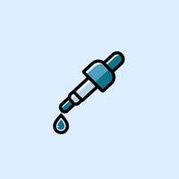 Medical Pipette Delivering a Precise Drop of Solution vector