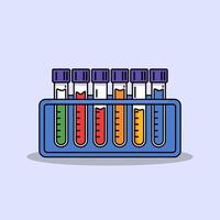 Test Tubes Arranged for Experimentation vector