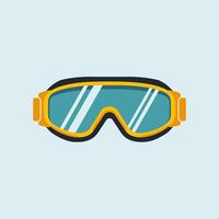 A pair of goggles on a blue background vector