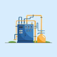 An illustration of a machine that is used to make oil vector