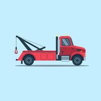Efficient Tow Truck for Car Breakdown and Recovery vector