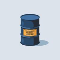 A barrel of oil with a label that says hazardous waste vector