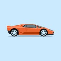 Exotic Sports Car with a Low Profile and Sharp Edges vector