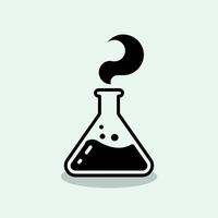 black and white illustration of a flask vector