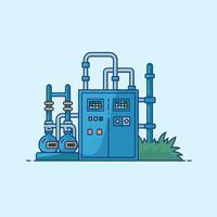 An illustration of a machine that is used to process water vector
