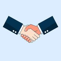 Business Partners Shaking Hands in a Formal Setting vector