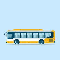 Minimalist Illustration of a Functional City Bus vector