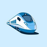 Minimalist Illustration of a Fast High-Speed Train vector