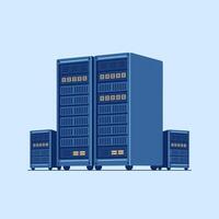 Advanced Data Center with Organized Server Racks vector