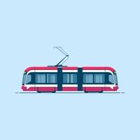 Minimalist Illustration of a Stylish Urban Tram vector