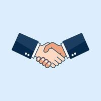 Trust and Partnership Symbolized by a Handshake vector