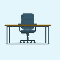 Clean and Organized Office Desk in a Simple Artwork vector
