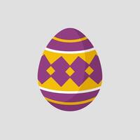 Easter Egg Adorned with Floral and Geometric Patterns vector