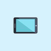 Interactive Tablet with a Bright Digital Display vector