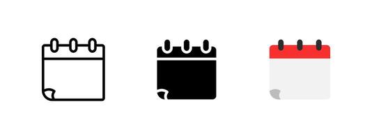 Calendar icon. Blank calendar page illustration. Simple date reminder symbol for scheduling events and planning tasks. Office organizer and time management concept. vector