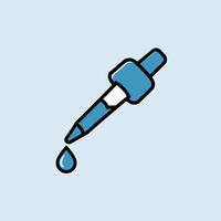 Sterile Laboratory Pipette Dripping a Tiny Fluid Bead vector