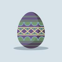 Whimsical Easter Egg with Intricate Hand-Painted Details vector
