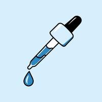 A syringe with a drop of liquid on it vector