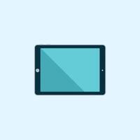 Modern Tablet with a High-Resolution Digital Screen vector