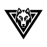 triangle fox template ,silhouette fox ,minimal fox animal vector