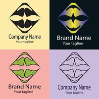 Latest mean Best logo design with different designs of the same shape For business company. Color editable. vector
